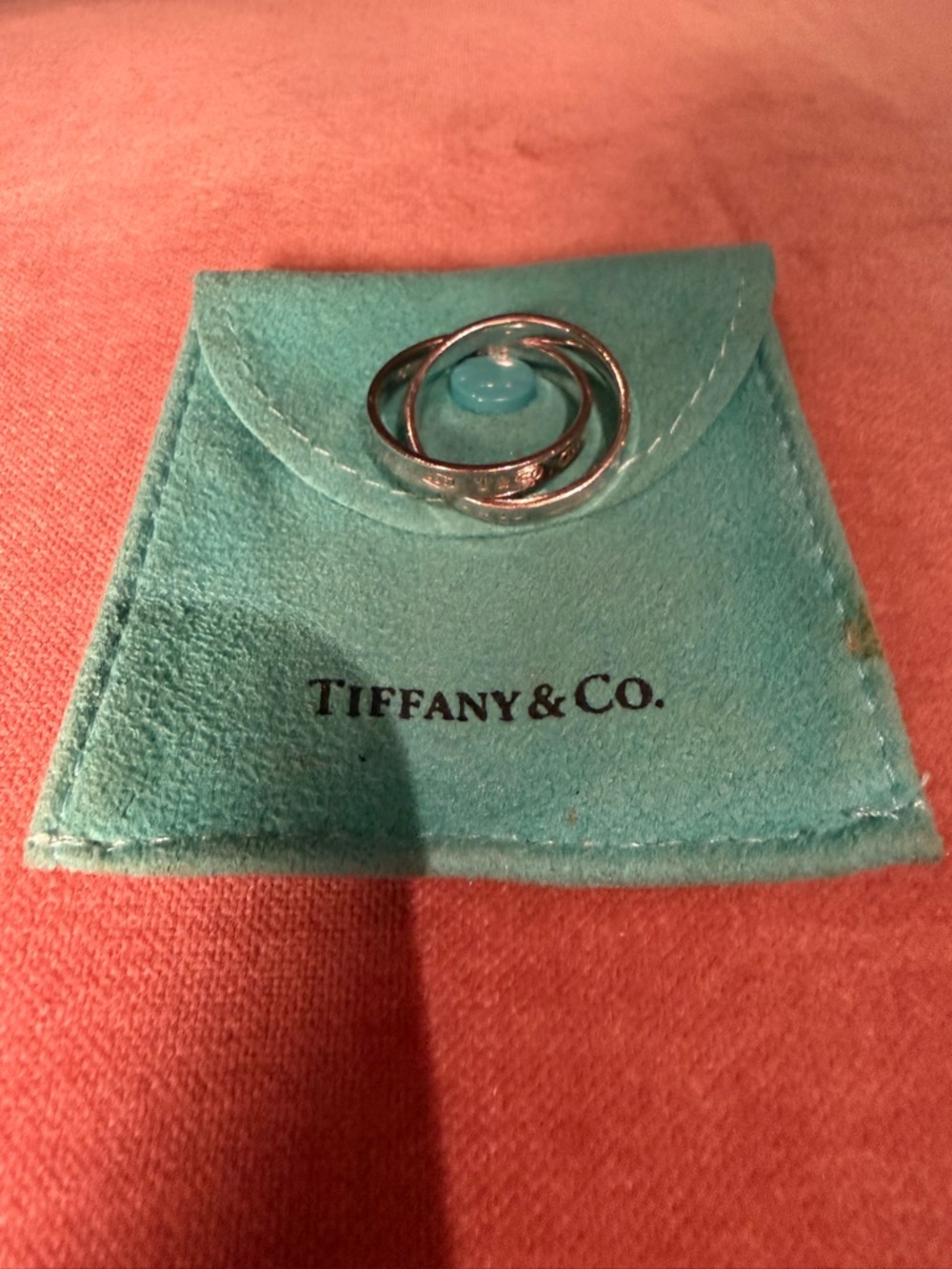 Tiffany & Co 1837 Interlocking Circles Ring Sterling Silver Authentic - Picture 4 of 5